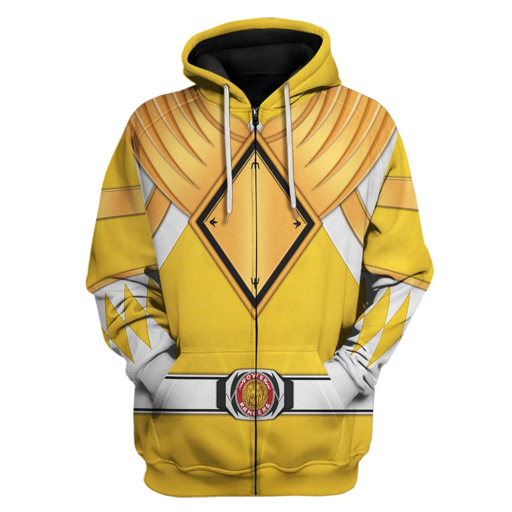 Yellow Ranger Dragon Shield Hoodies Sweatshirt T-shirt Hawaiian Tracksuit - Gearhomie.com