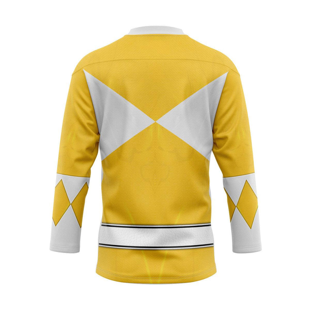 Yellow Ranger Mighty Morphin Hockey Jersey - Gearhomie.com