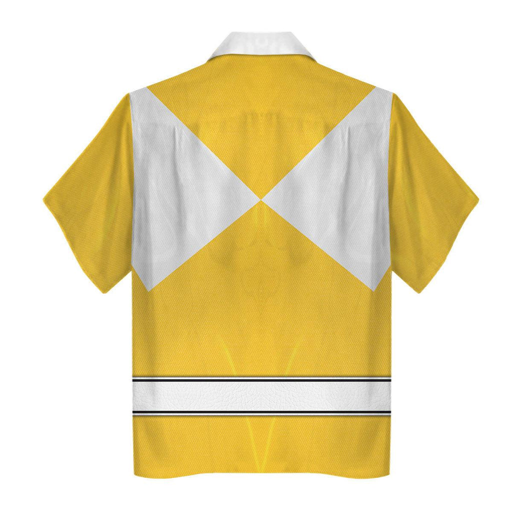 Yellow Ranger Mighty Morphin Hoodies Sweatshirt T-shirt Hawaiian Tracksuit - Gearhomie.com