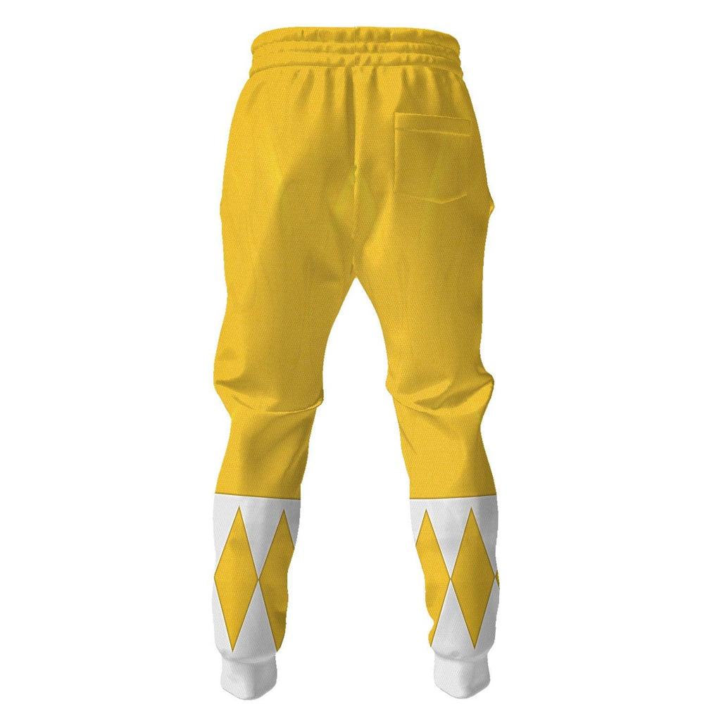 Yellow Ranger Mighty Morphin Hoodies Sweatshirt T-shirt Hawaiian Tracksuit - Gearhomie.com