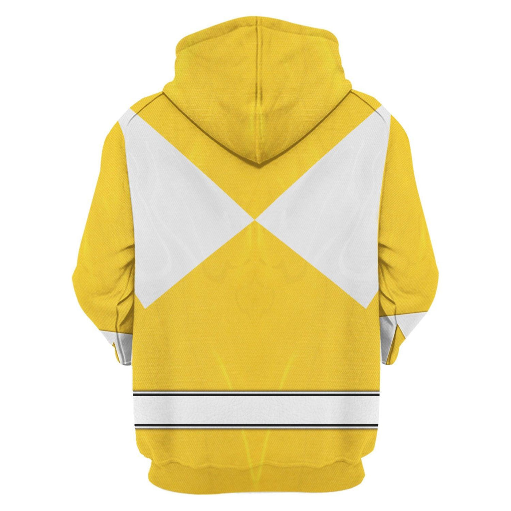 Yellow Ranger Mighty Morphin Hoodies Sweatshirt T-shirt Hawaiian Tracksuit - Gearhomie.com