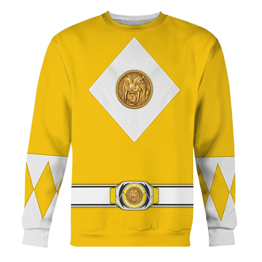 Yellow Ranger Mighty Morphin The Movie (1995) Hoodies Sweatshirt T-shirt Hawaiian - Gearhomie.com