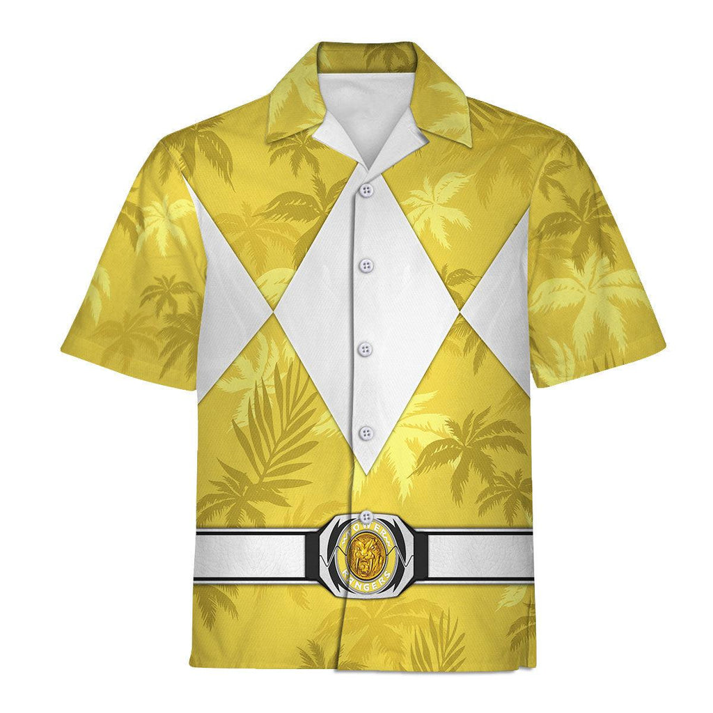 Yellow Ranger x Tommy Vercetti Hawaiian Shirt Beach Shorts - Gearhomie.com