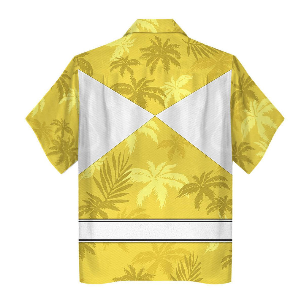 Yellow Ranger x Tommy Vercetti Hawaiian Shirt Beach Shorts - Gearhomie.com