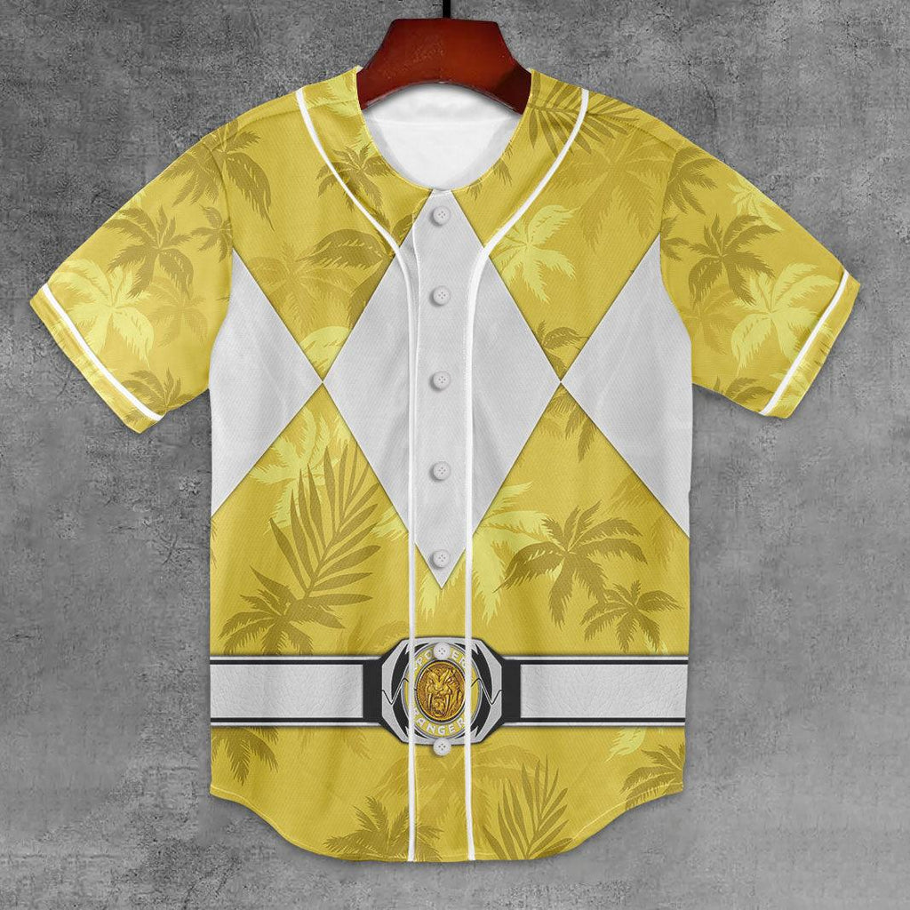 Yellow Ranger x Tommy Vercetti MLB Jersey Shirt Beach Shorts - Gearhomie.com