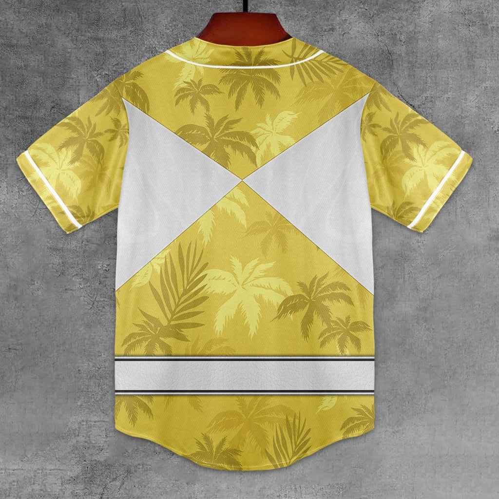 Yellow Ranger x Tommy Vercetti MLB Jersey Shirt Beach Shorts - Gearhomie.com